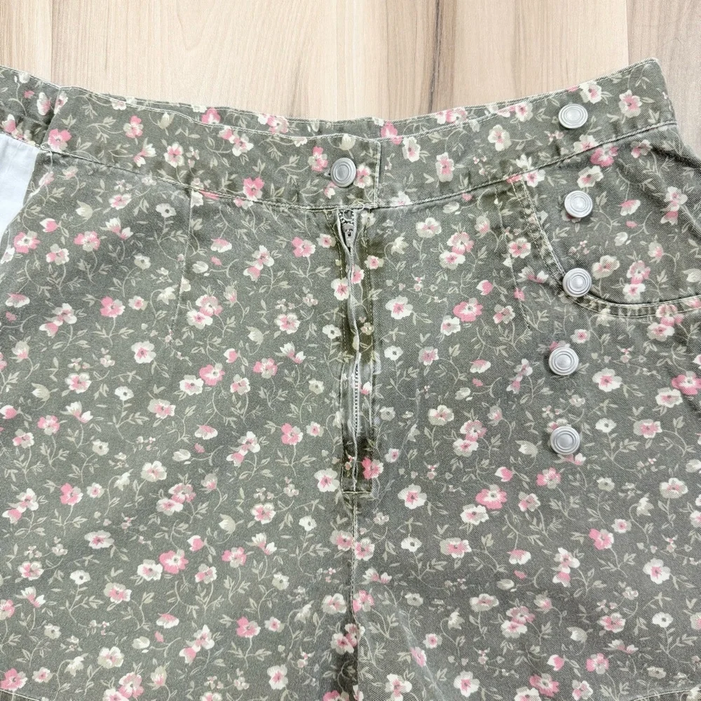 Vintage Green Floral Skort - Basic Editions - Picture 7 of 8